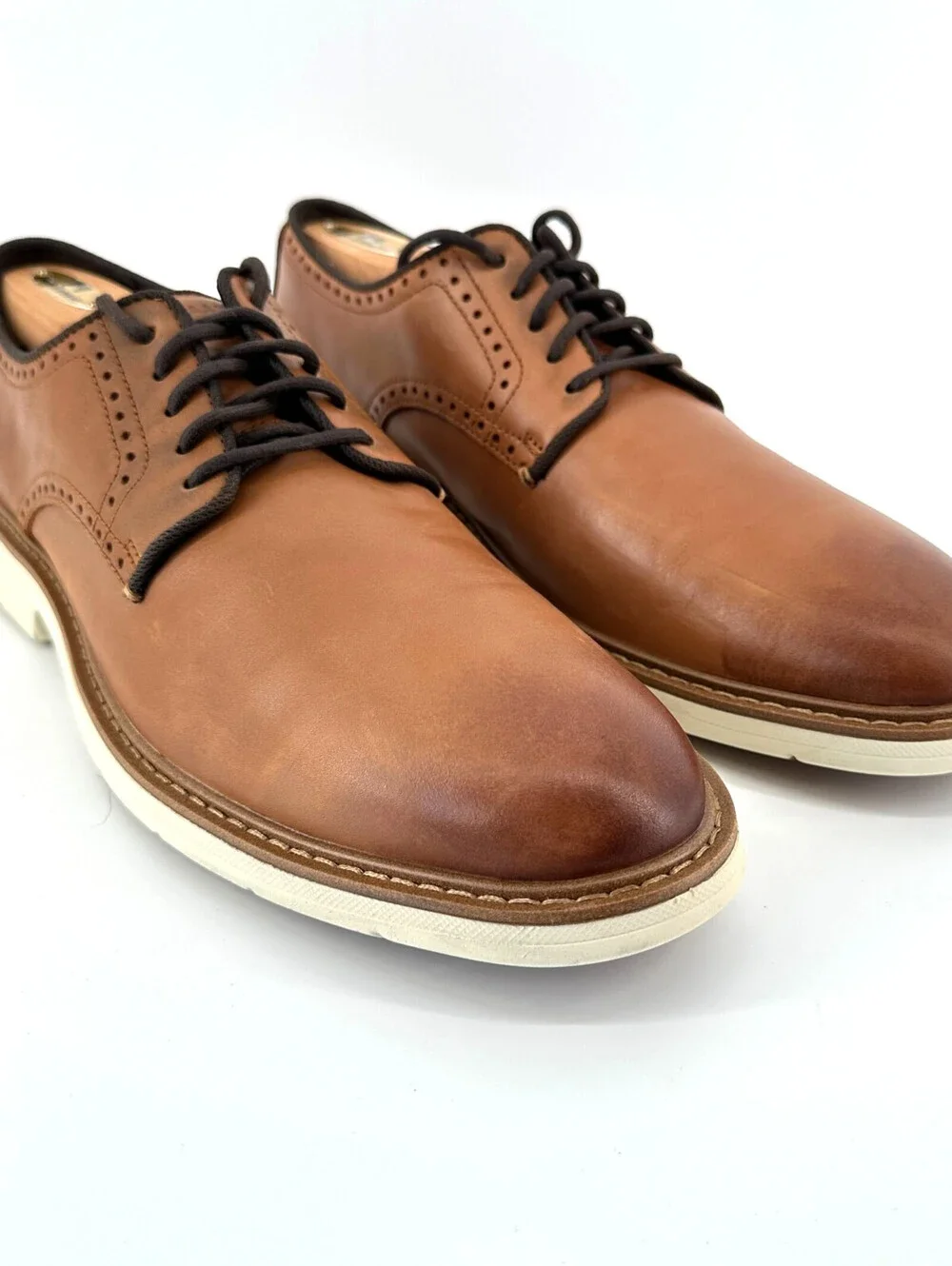 Men's Cole Haan Original Grand 360 C34125 Tan Leather Brogue Oxford Shoes 10M